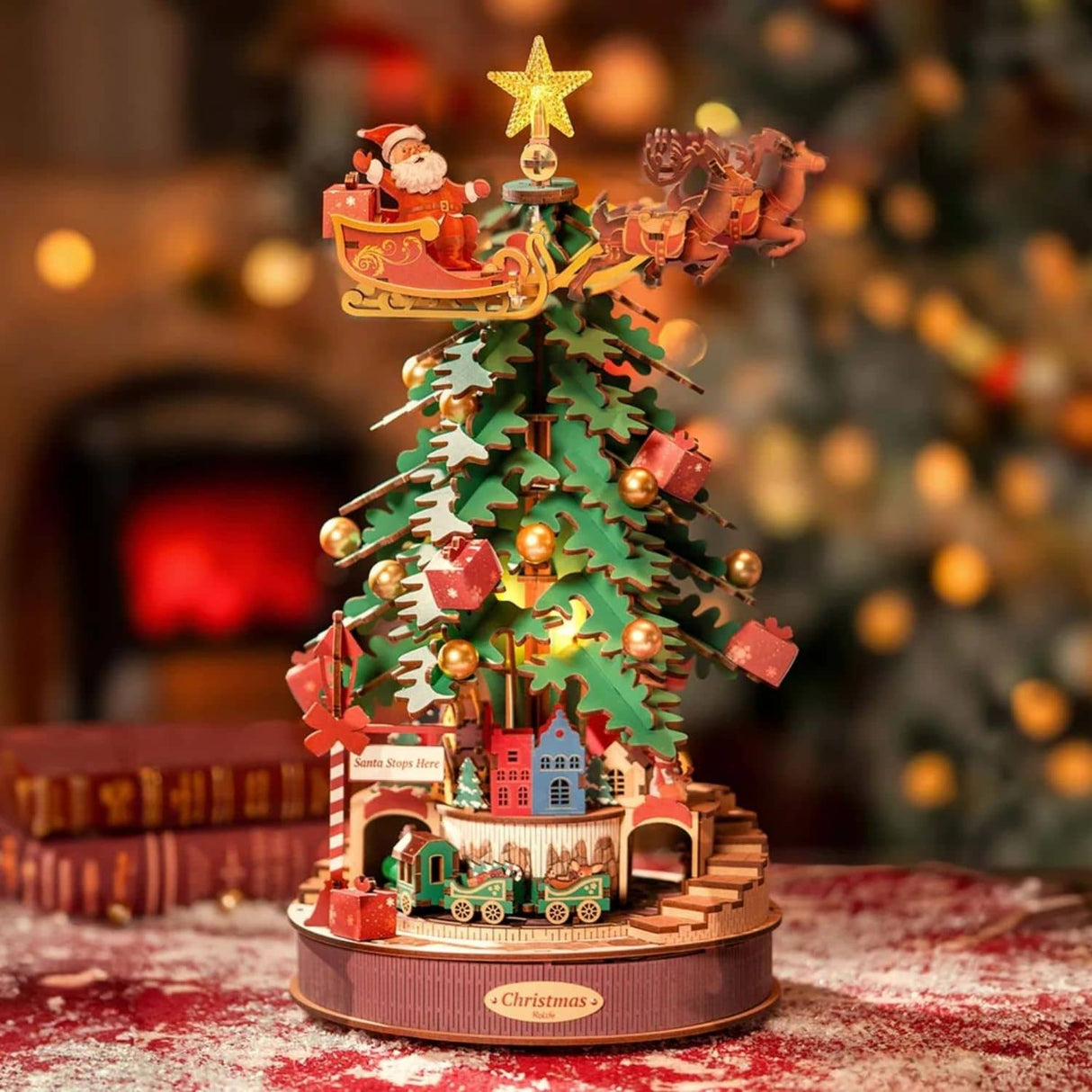 Rolife - Miniatura Armable Christmas Melody Tree Árbol de Navidad Musical