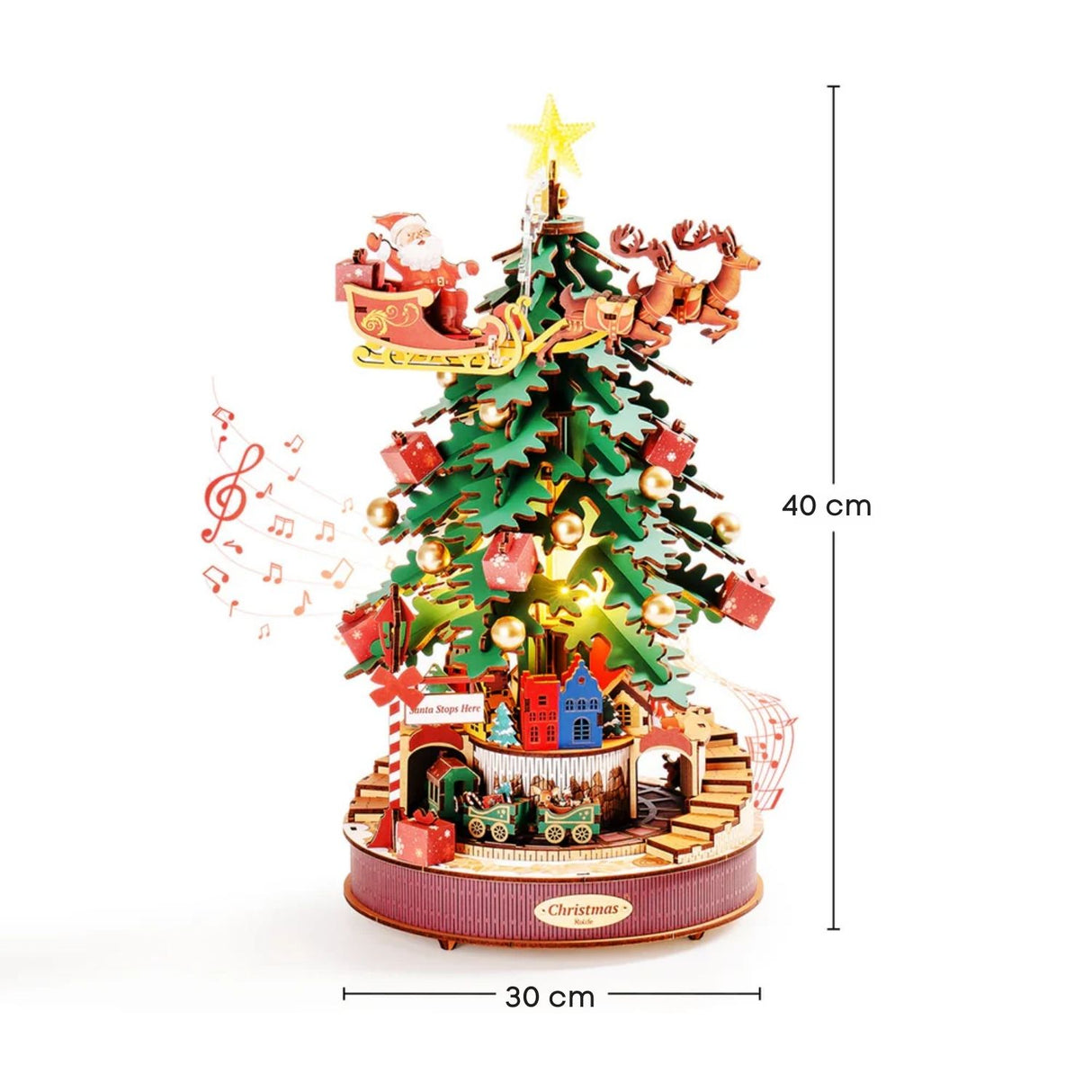 Rolife - Miniatura Armable Christmas Melody Tree Árbol de Navidad Musical