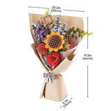 Rowood Wooden Bloom Craft - Miniatura Armable Flower Bouquet (Ramo de Flores)