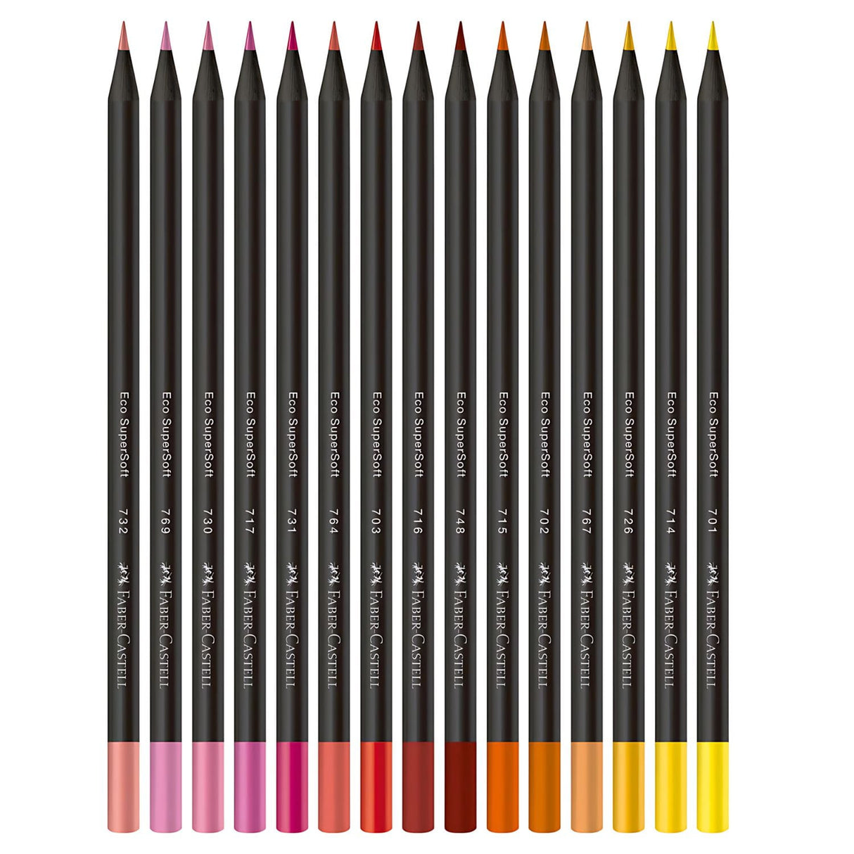 Faber Castell SuperSoft - Set 15 Lápices de Colores Colores Cálidos