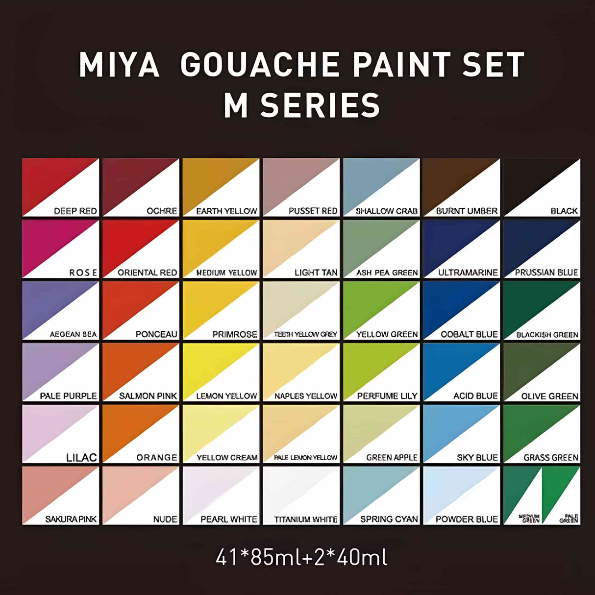 Miya - Set 42 Gouache M7 Estuche Negro