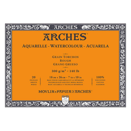 Arches - Block Acuarela Grano Grueso 300 g/m2 20 h