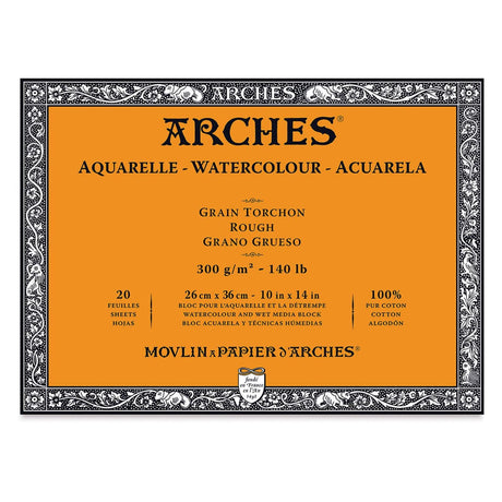 Arches - Block Acuarela Grano Grueso 300 g/m2 20 h