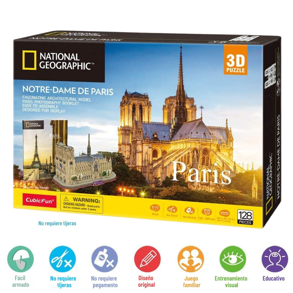 Cubicfun National Geographic - Puzzle 3D Catedral Notre Dame de Paris