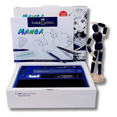 Faber-Castell - Kit Dibujo Manga Starter 10 Piezas, Pitt Artist