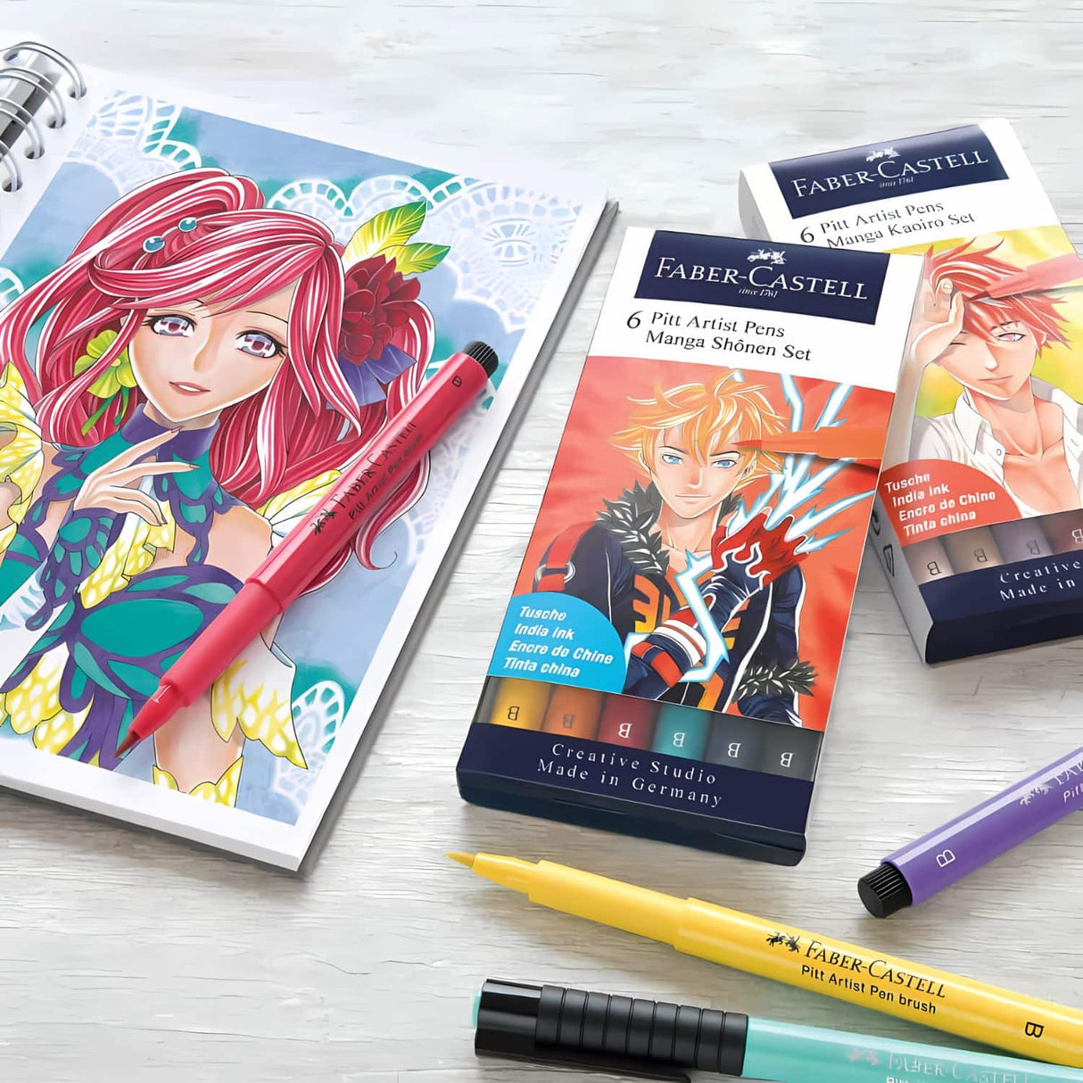 Faber-Castell Pitt - Set 6 Marcadores Manga Kaoiro