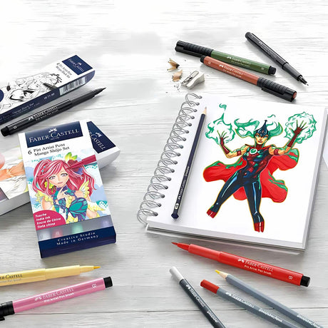 Faber-Castell Pitt - Set 6 Marcadores Manga Shojo