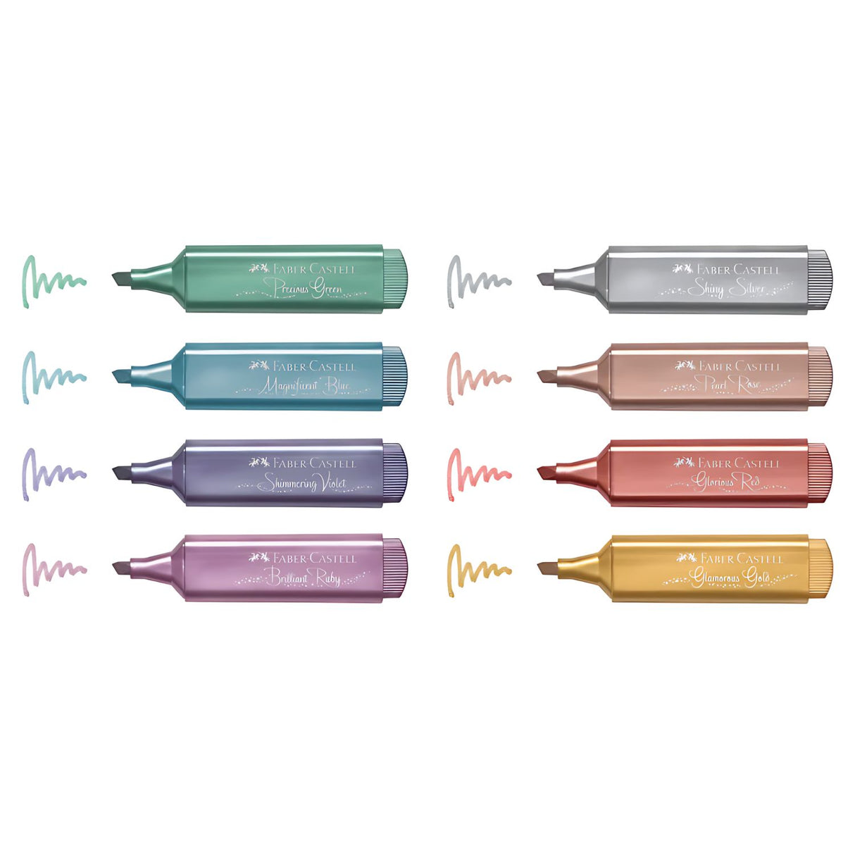 Faber Castell - Set 8 Destacadores Metallic