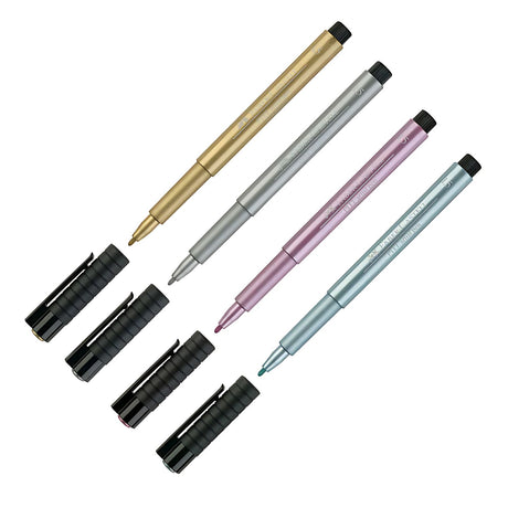 Faber Castell Pitt Artist Pen - Set 4 Marcadores Metallic