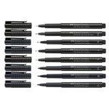 Faber Castell Pitt Artist Pen - Set 8 Tiralíneas Black