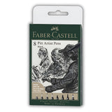 Faber Castell Pitt Artist Pen - Set 8 Tiralíneas Black