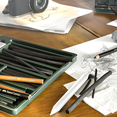 Faber-Castell Pitt Charcoal - Kit Carboncillo 24 Piezas