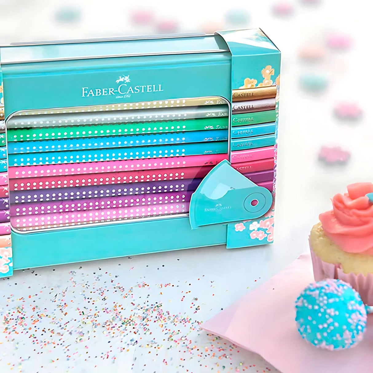 Faber Castell - Set 20 Lápices de Colores Sparkle Caja Metálica