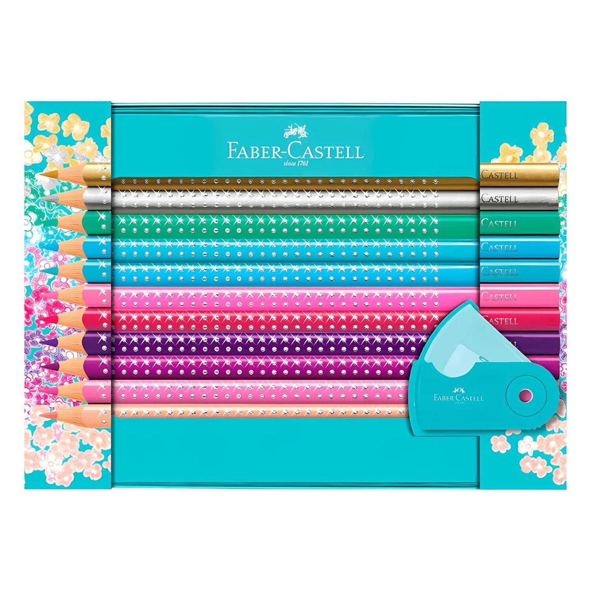 Faber Castell - Set 20 Lápices de Colores Sparkle Caja Metálica