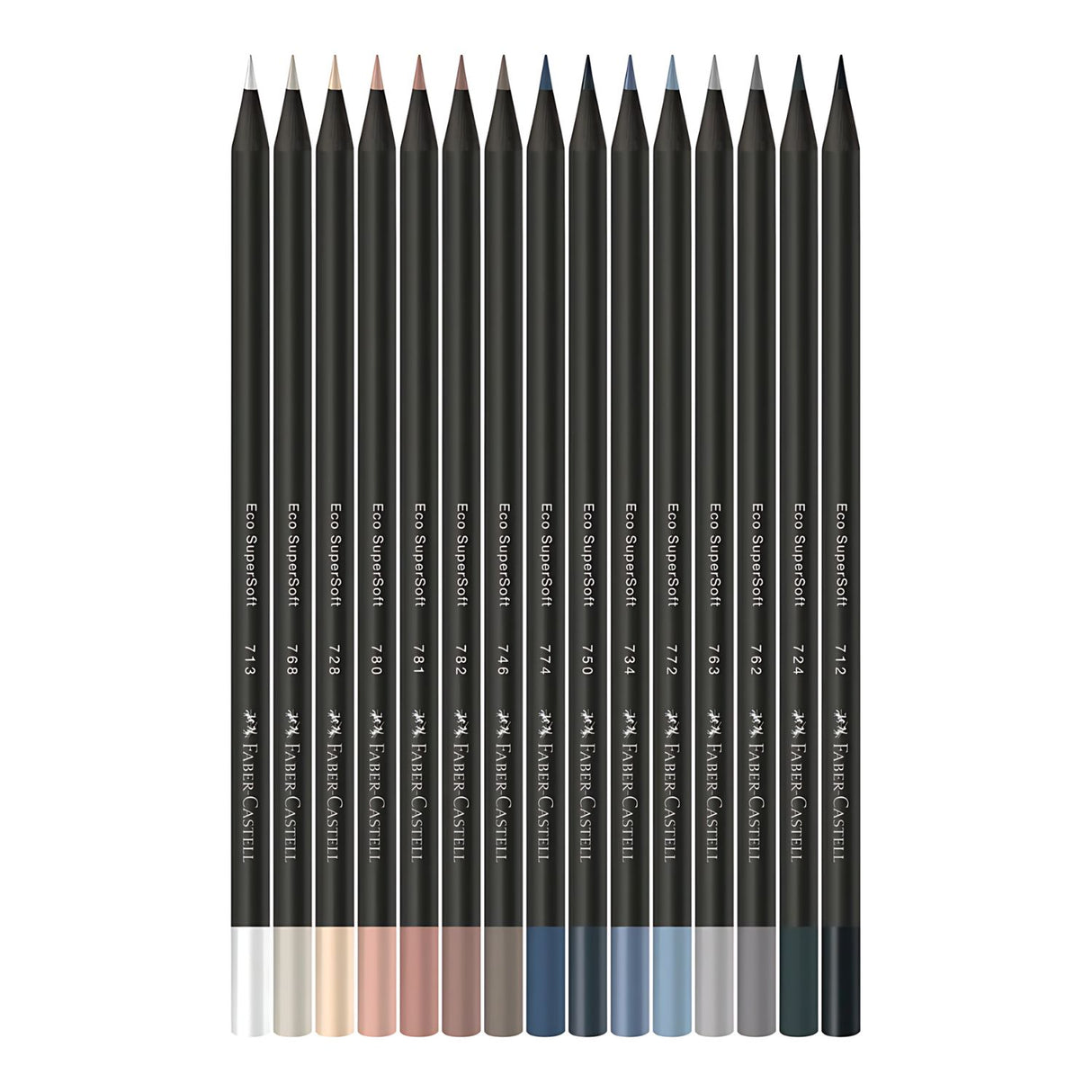 Faber Castell SuperSoft - Set 15 Lápices de Colores Colores Neutros