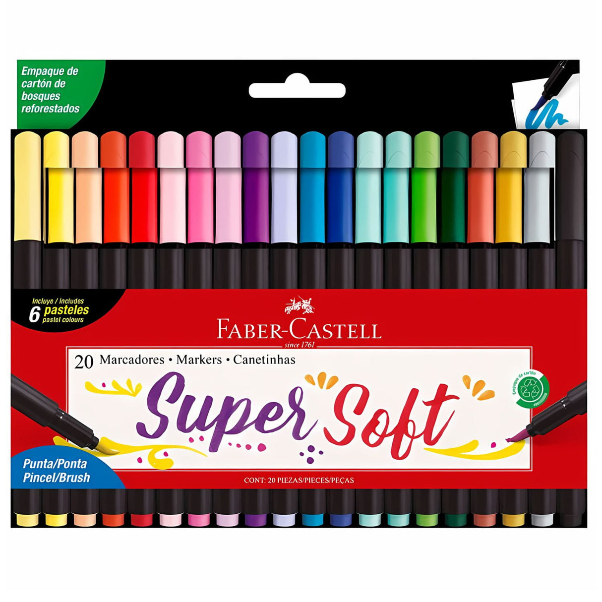 Faber Castell SuperSoft - Set 20 Marcadores