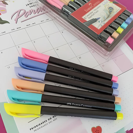 Faber Castell SuperSoft - Set 6 Marcadores Pastel