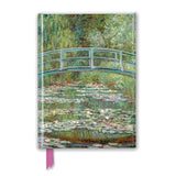 Flame Tree - Libreta Tapa Dura A5 Líneas Claude Monet: Bridge over a Pond of Water Lilies