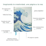 Flame Tree - Libreta Tapa Dura A5 Líneas Hokusai: The Great Wave