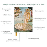 Flame Tree - Libreta Tapa Dura A5 Líneas Sandro Botticelli: The Birth of Venus