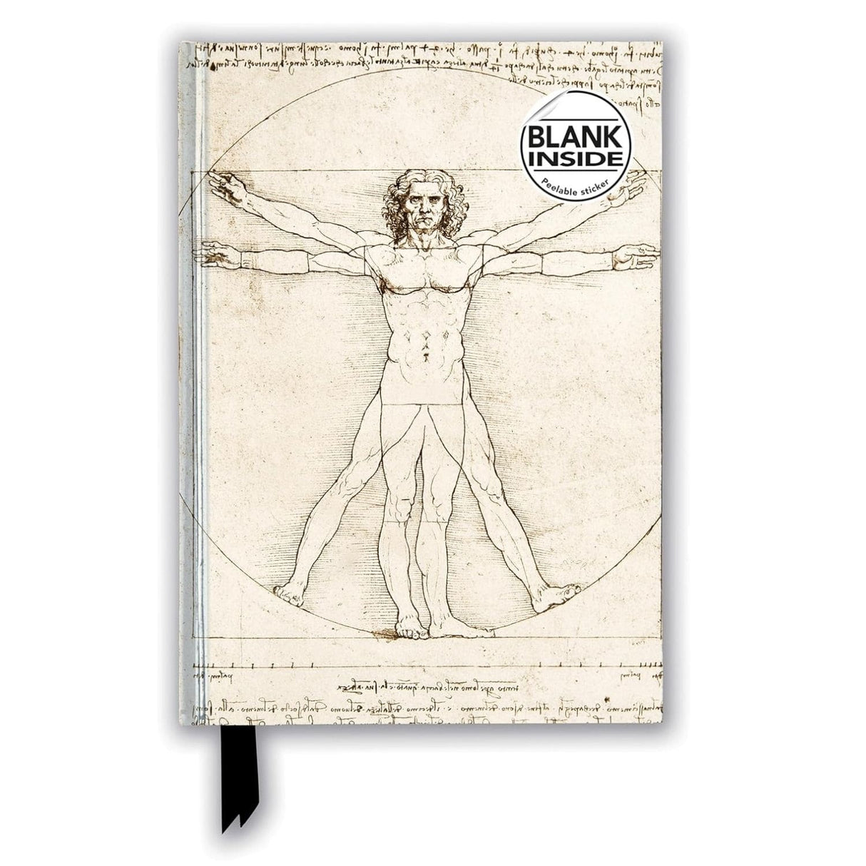 Flame Tree - Libreta Tapa Dura A5 Lisa Leonardo da Vinci: Vitruvian Man