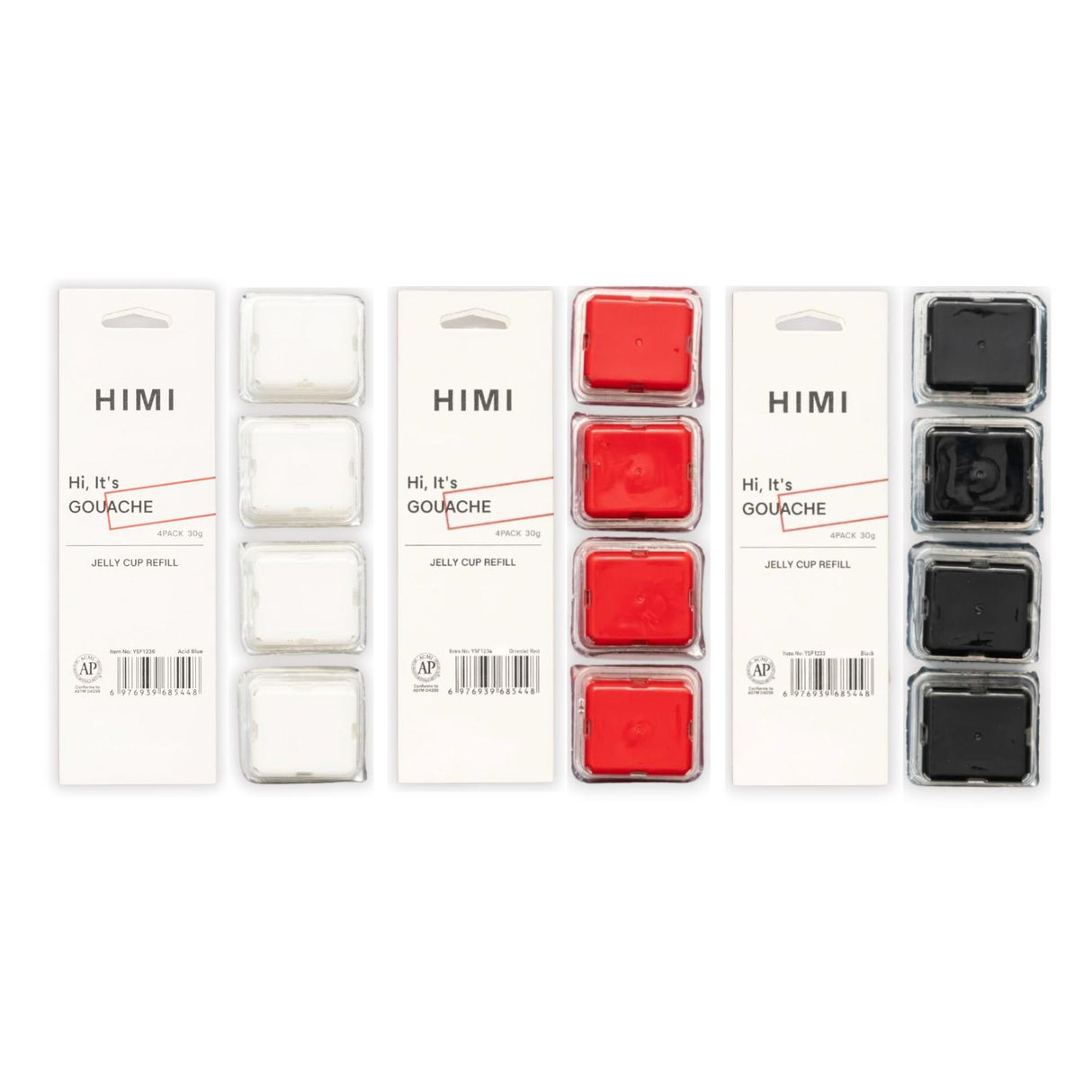 Himi - Pack 4 Gouache Refill Potes 30 ml