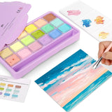 Himi - Set 18 Gouache Colores Pastel Potes 30 g