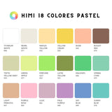 Himi - Set 18 Gouache Colores Pastel Potes 30 g