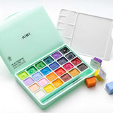 Himi - Set 24 Gouache Potes 30 g Estuche Verde y 3 Pinceles