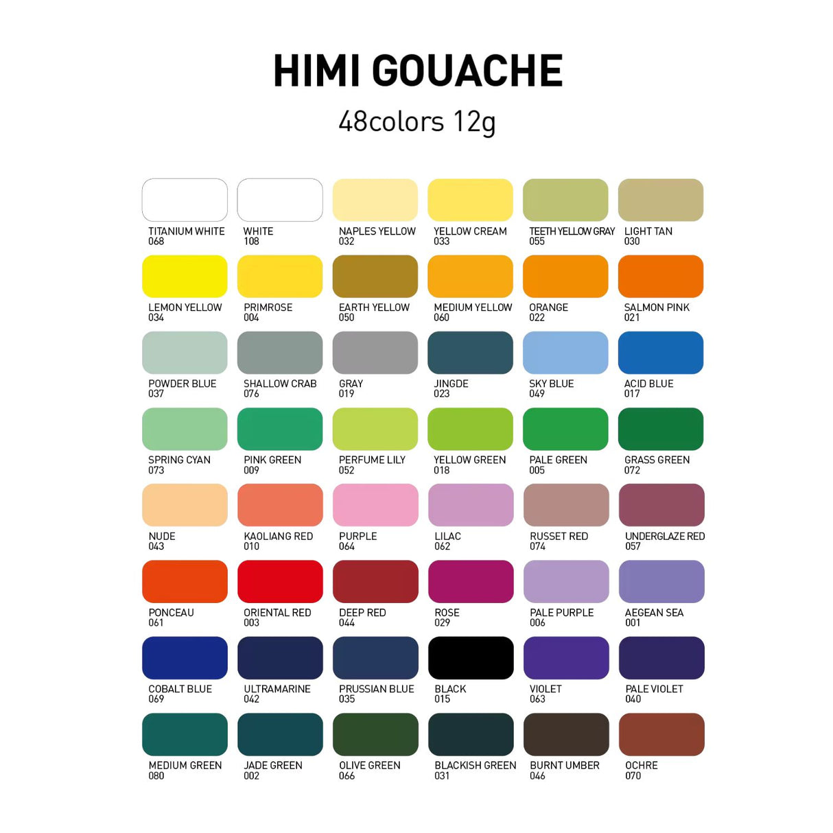 Himi - Set 48 Gouache Potes 12 g