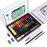 Miya - Kit Acuarelas 36 Colores Caja Metálica Rosada