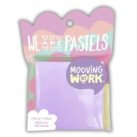 Mooving at Work - Pack 100 Notas Adhesivas Pastel 76 x 76 mm (Diseño Aleatorio)