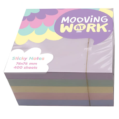 Mooving at Work - Pack 250 Notas Adhesivas Pastel Multicolor 51 x 51 mm