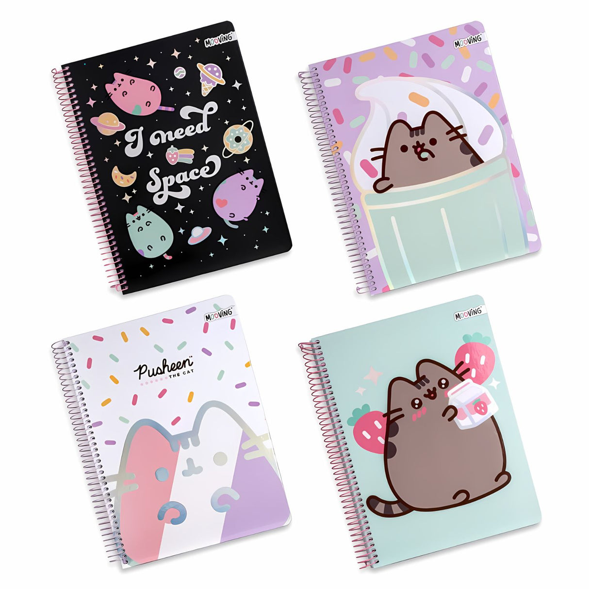 Mooving - Cuaderno Triple Carta Papel Premium 80 g Pusheen