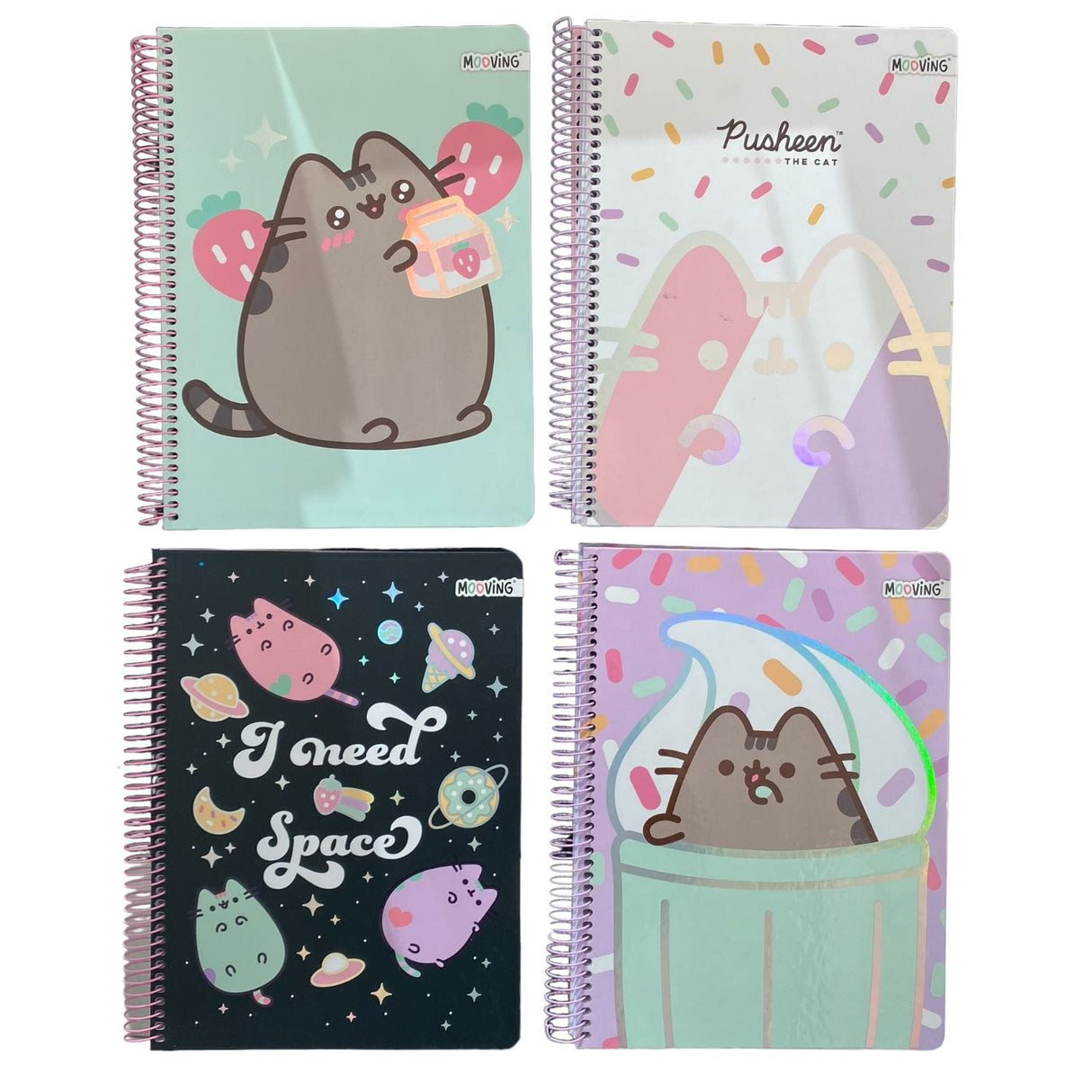 Mooving - Cuaderno Triple Carta Papel Premium 80 g Pusheen