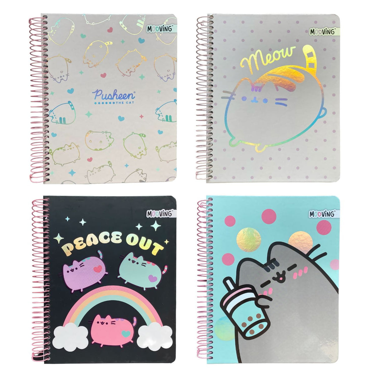 Mooving - Cuaderno Triple Medio Oficio Papel Premium 80 g Pusheen