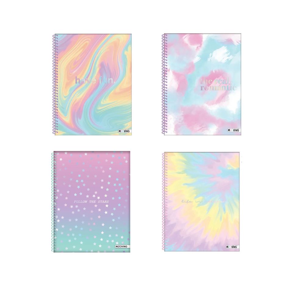 Mooving - Cuaderno Triple Papel Premium Carta Pastel Diseño Aleatorio