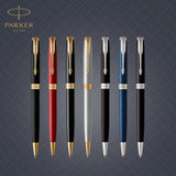 Parker Sonnet - Boligrafo Black Lacquer Gold Trim, Punta Media, Tinta Negra