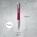 Parker Urban Twist - Boligrafo Magenta Lacquer, Chrome Trim