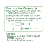 Pilot V Board Master - Pack 3 Puntas para Plumones de Pizarra Redonda Media