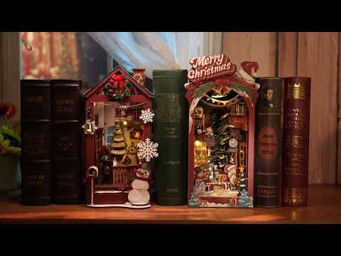 Rolife Booknook & Wonderland - Separador de Libros Christmas Indoor Scene