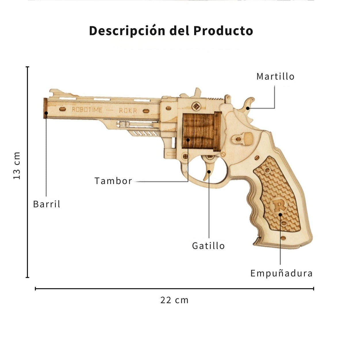 Rokr Justice Guard - Puzzle 3D Revolver Corsac M60