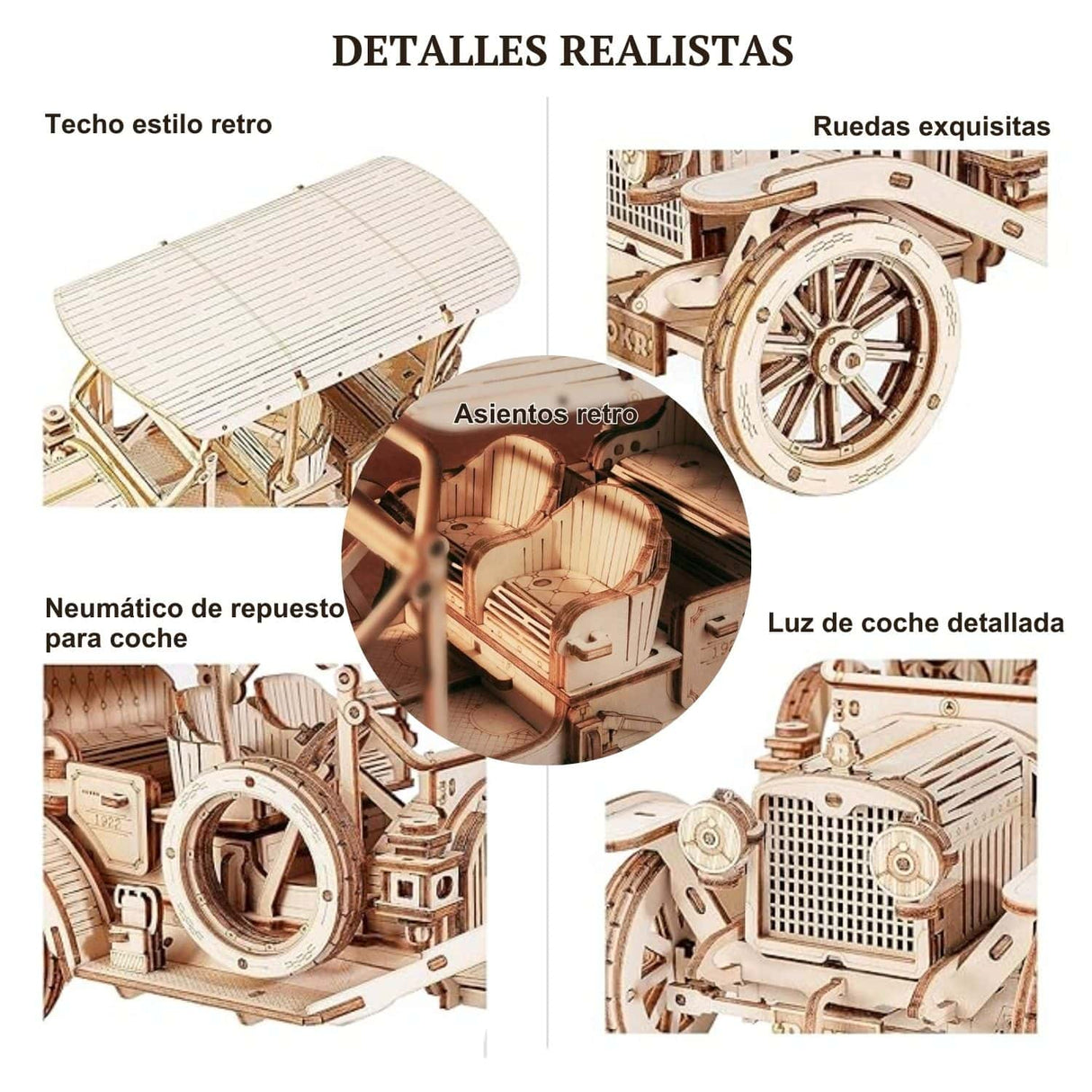 Rokr Scale Model Vehicle - Puzzle 3D Auto Antiguo Vintage Car