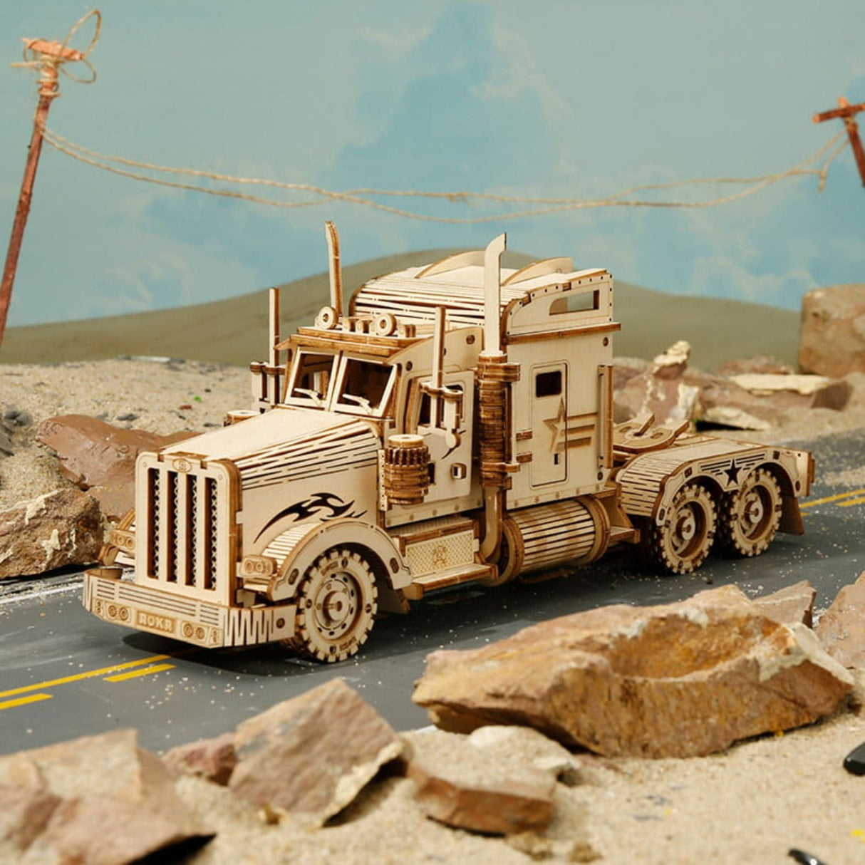 Rokr Scale Model Vehicle - Puzzle 3D Camión Heavy Truck