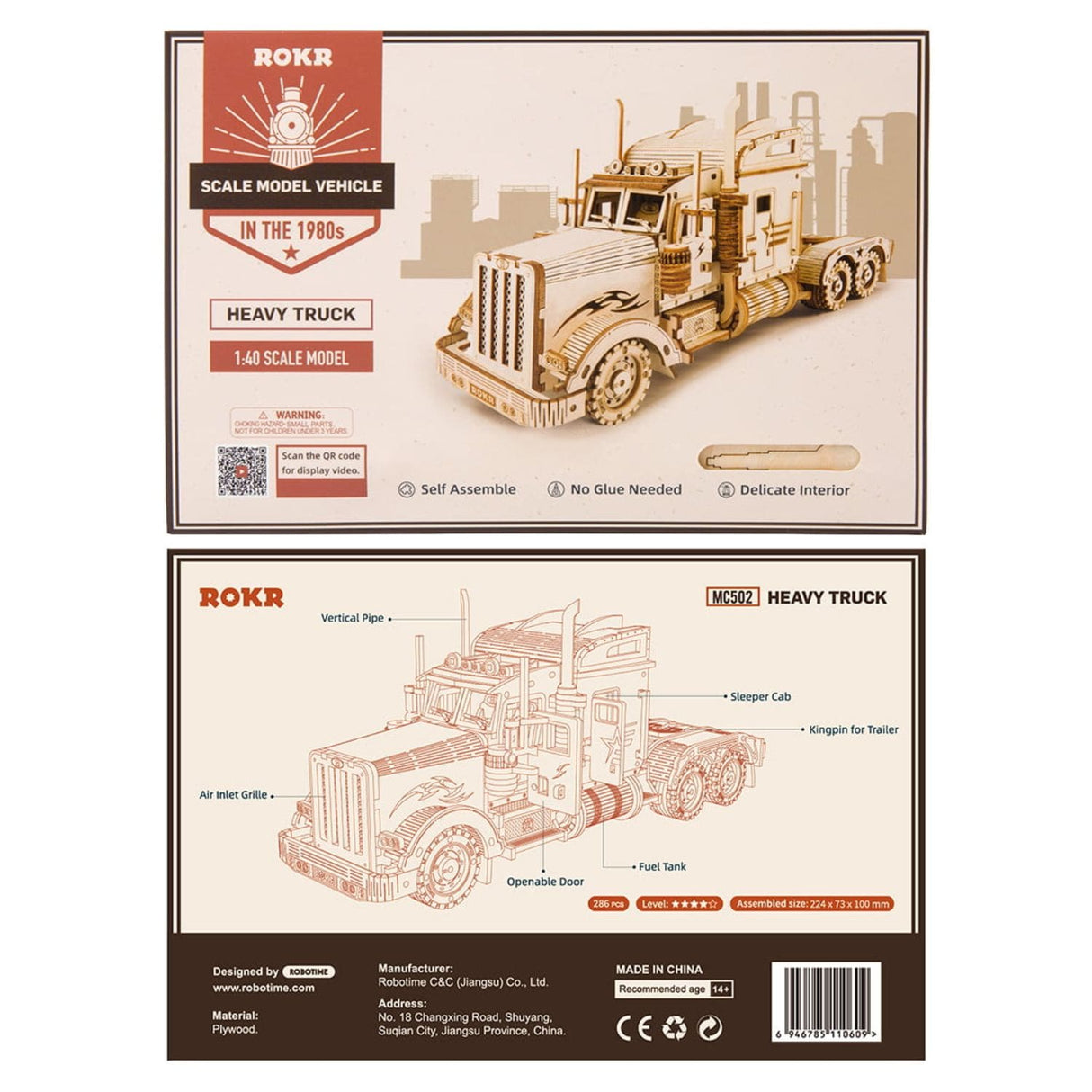 Rokr Scale Model Vehicle - Puzzle 3D Camión Heavy Truck