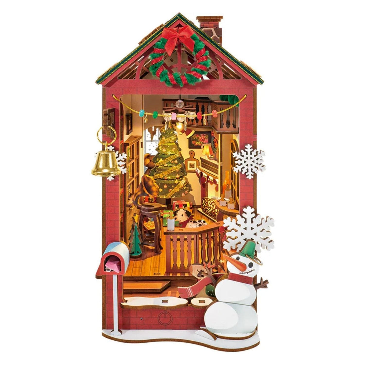 Rolife Booknook & Wonderland - Separador de Libros Christmas Indoor Scene