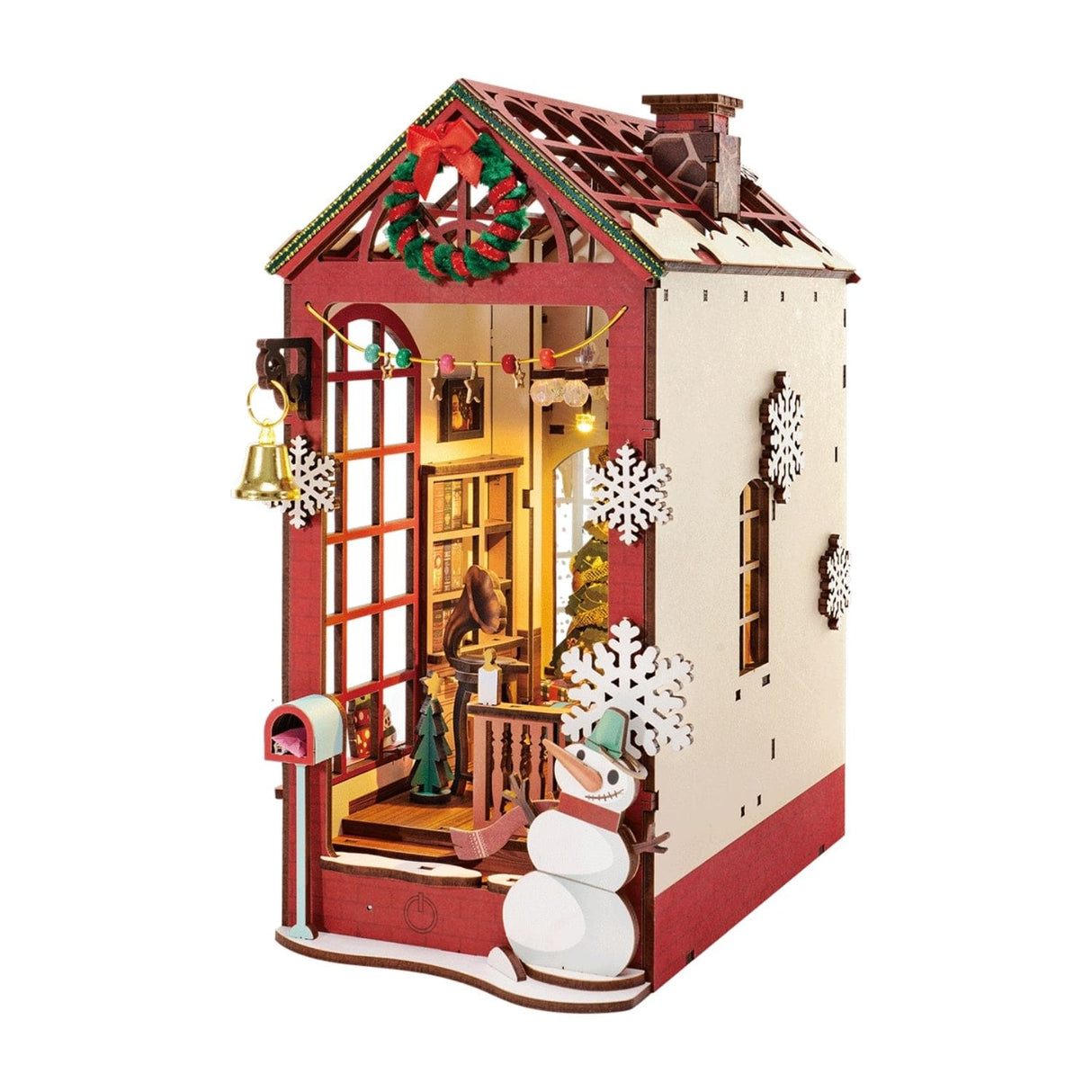 Rolife Booknook & Wonderland - Separador de Libros Christmas Indoor Scene