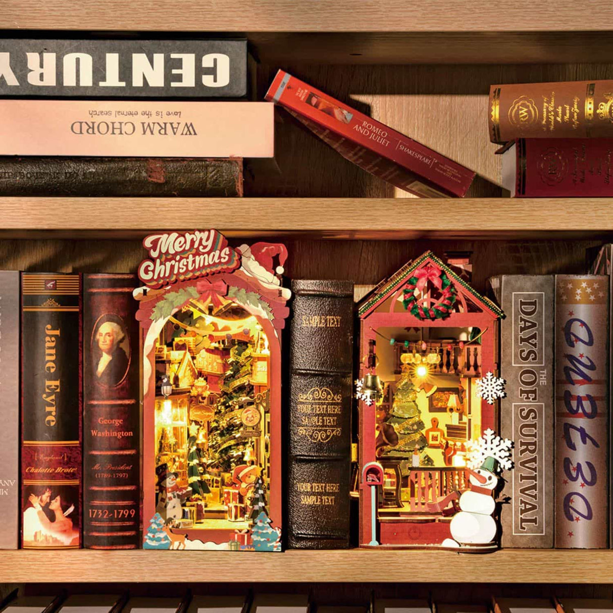 Rolife Booknook & Wonderland - Separador de Libros Christmas Street