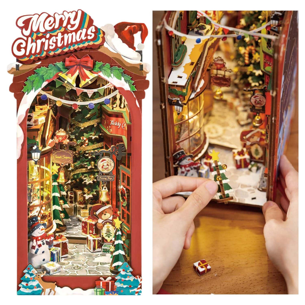 Rolife Booknook & Wonderland - Separador de Libros Christmas Street