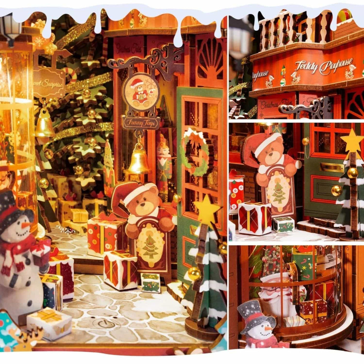 Rolife Booknook & Wonderland - Separador de Libros Christmas Street